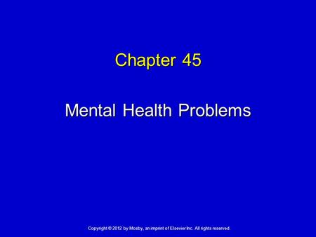 Mental Health Problems