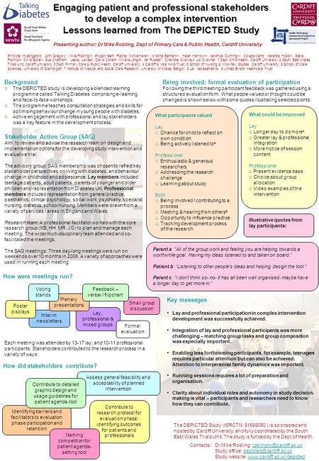 What could be improved Lay Longer day to do more c Greater lay & professional integration More notice of session content Professional Present evidence.