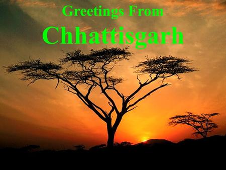 Greetings From Chhattisgarh A new state Chhattisgarh is born on 1 st November 2000 with 16 districts.