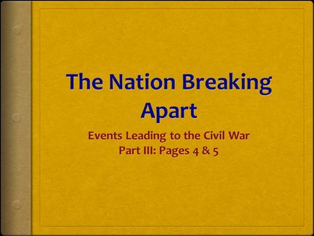 Lincoln and Douglas Debate  Republicans – antislavery, Democrats – proslavery  Northerners feared that Southerners wanted to expand slavery to the entire.