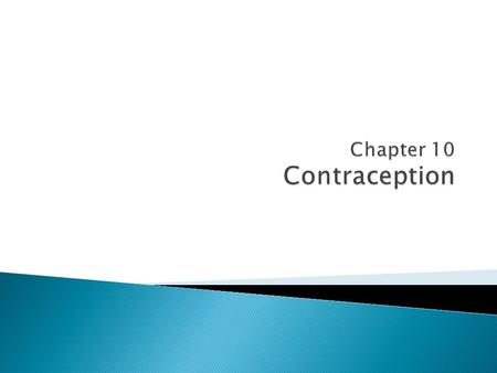 Chapter 10 Contraception