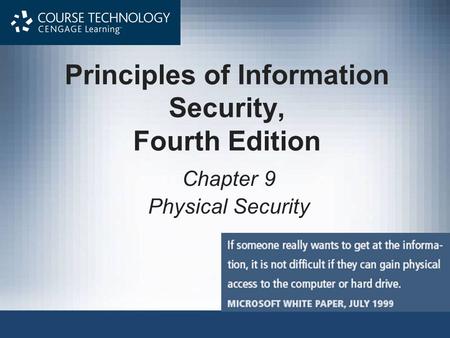 Principles of Information Security, Fourth Edition