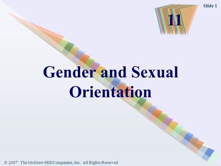 Gender and Sexual Orientation