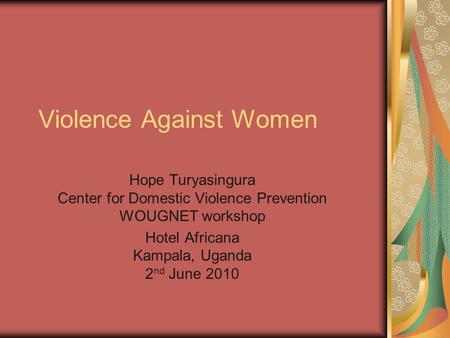 Violence Against Women