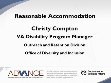 Reasonable Accommodation