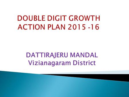 DOUBLE DIGIT GROWTH ACTION PLAN