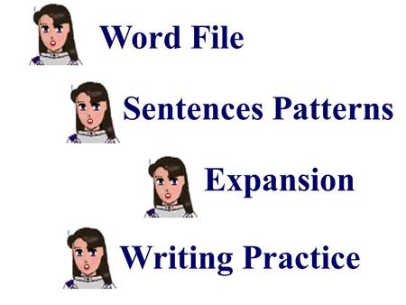 Word File Sentences Patterns Expansion Writing Practice.