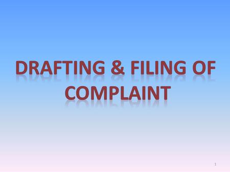 1. Sl. No. Contents Slide Number 1 Available mechanisms for redressing complaints 3 2Time Lines4-5 3Tips for writing a complaint6-7 4Group activity8-10.