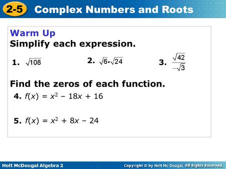 Simplify each expression.