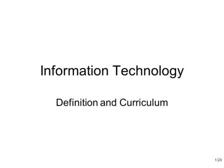 Information Technology