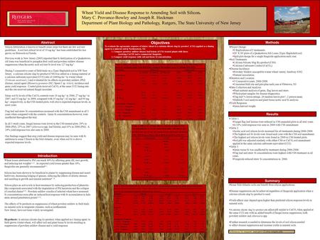 Wheat losses attributed to PM can reach 40% by affecting grain fill, root growth, and reducing test weights 1,2,3. At expected yield losses greater than.