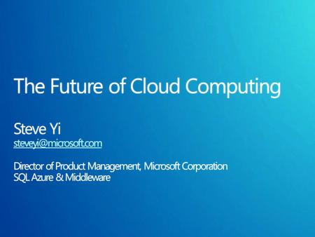 (On-Premises) Infrastructure (as a Service) Platform (as a Service) Storage Servers Networking O/S Middleware Virtualization Data Applications Runtime.