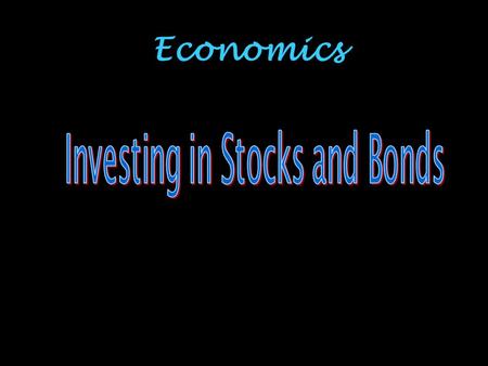 Economics. October 24, 1929 Black Thursday Stock Investment that shows ownership.