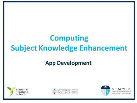 Computing Subject Knowledge Enhancement App Development.