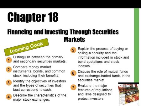 Chapter 18 Financing and Investing Through Securities Markets