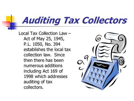 Auditing Tax Collectors