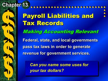 Payroll Liabilities and Tax Records