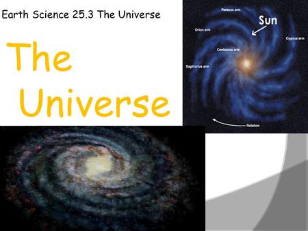 Earth Science 25.3 The Universe