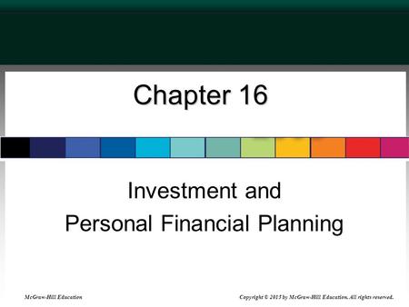 Personal Financial Planning