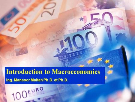 Introduction to Macroeconomics