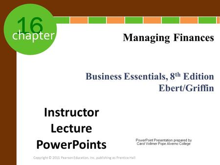 Instructor Lecture PowerPoints