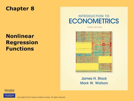 Chapter 8 Nonlinear Regression Functions.