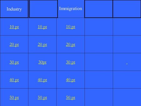 20 pt 30 pt 40 pt 50 pt 10 pt 20 pt 30pt 40 pt 50 pt 10 pt 20 pt 30 pt 40 pt 50 pt 10 pt Industry Immigration.