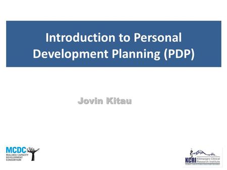 Introduction to Personal Development Planning (PDP)