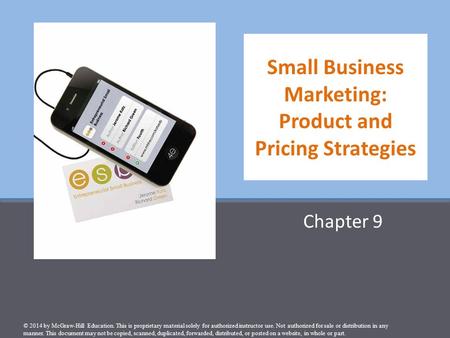 Small Business Marketing: Product and Pricing Strategies