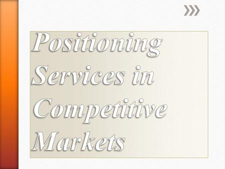 » Intensifying competition in service sector threatens firms with no distinctive competence and undifferentiated offerings » Slowing market growth in.