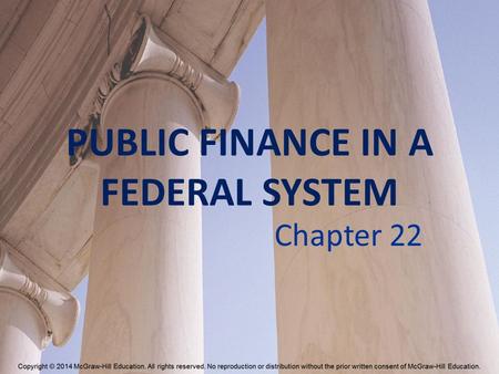 PUBLIC FINANCE IN A FEDERAL SYSTEM