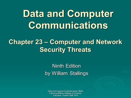 Data and Computer Communications