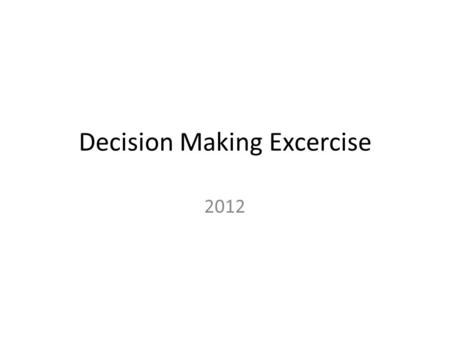 Decision Making Excercise 2012. SAQs 1.The evidence supports Stephen Morris to some extent when he states, “Statistics show Scottish universities have,