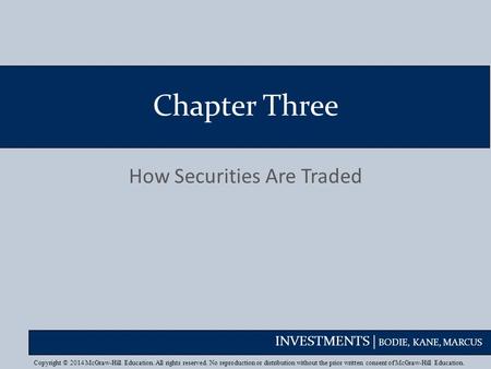 How Securities Are Traded