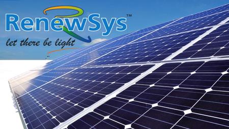 RenewSys factory with 140 KW solar installation - captive consumption