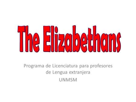 Programa de Licenciatura para profesores de Lengua extranjera UNMSM.