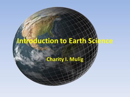 Introduction to Earth Science