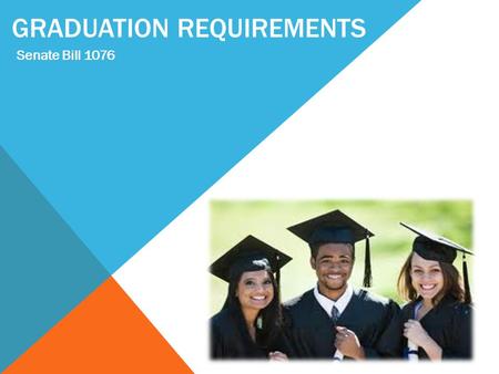 GRADUATION REQUIREMENTS Senate Bill 1076. COLLEGE & CAREER READINESS Department of School Counseling Cynthia Park, Director Ralph Aiello, Coordinator.