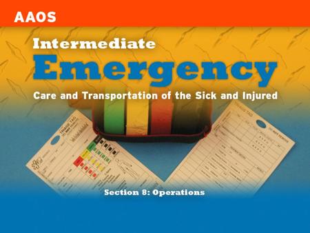 2 Chapter 33 Ambulance Operations 3 Objectives (1 of 2) 1.2.8 Describe GSA/KKK Ambulance standards. 1.2.9 Define the American College of Surgeons Essential.