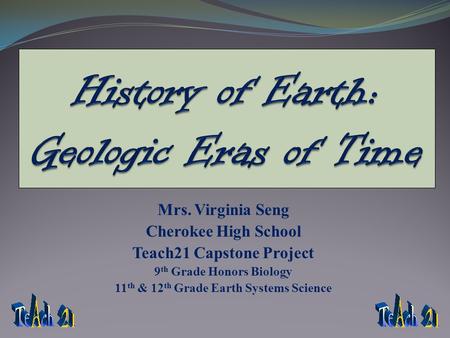 History of Earth: Geologic Eras of Time