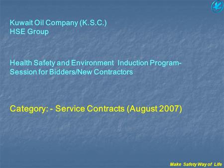 Category: - Service Contracts (August 2007)