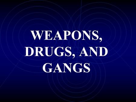 WEAPONS, DRUGS, AND GANGS STABILIZATION OF LARGE CITY DRUG MARKETS INCREASED POLICE EFFORT IN LARGE CITIES DECREASED CRIME RATES DISPLACEMENT THEORY.