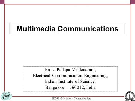 Multimedia Communications