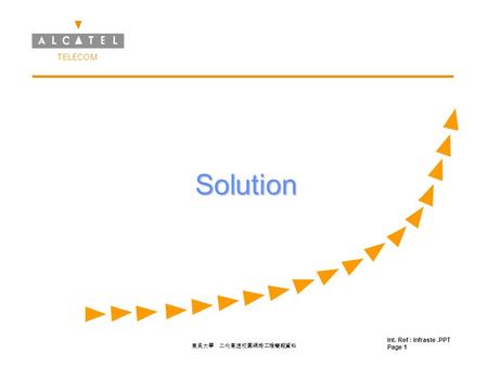 Int. Ref : Infraste.PPT Page 1 T E L E C O M 東吳大學 二代高速校園網路工程簡報資料 Solution.