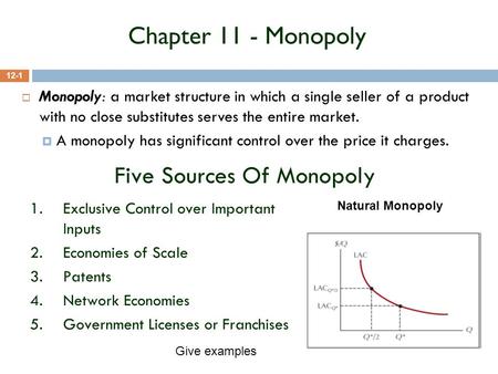 Five Sources Of Monopoly