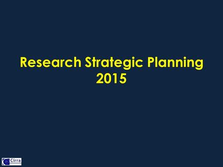 Research Strategic Planning 2015. Working Together to Work Wonders Comparison of Research Awards to Externally Sponsored Research Expenditures FY2009,