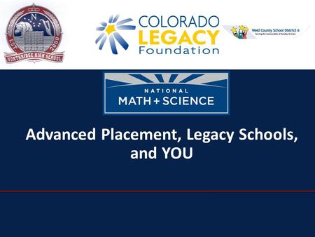 Advanced Placement, Legacy Schools, and YOU. 80% of students now aspire to earn a college degree. This figure has doubled since 1980. Based on trends.