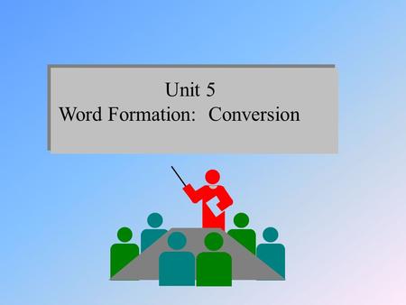 Unit 5 Word Formation: Conversion. Conversion Conversion is a main type of word- formation assigning the base to a different word class with no change.