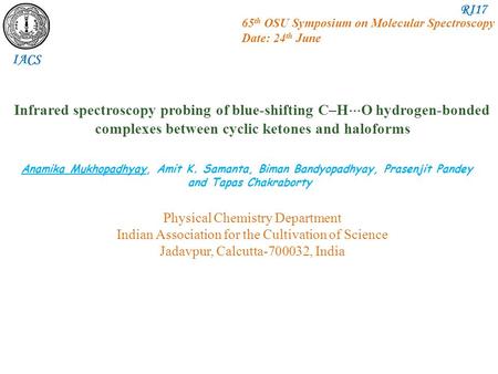 Infrared spectroscopy probing of blue-shifting C–HO hydrogen-bonded