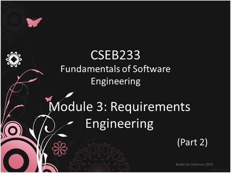 Fundamentals of Software Engineering